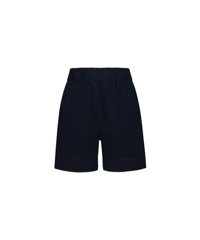 Woolrich Cotton Linen Shorts In Biscuit