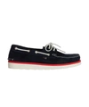 Woolrich Man Loafers Midnight Blue Size 6 Soft Leather In Beige