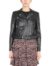 Michael Michael Kors Leather Biker Jacket In Black