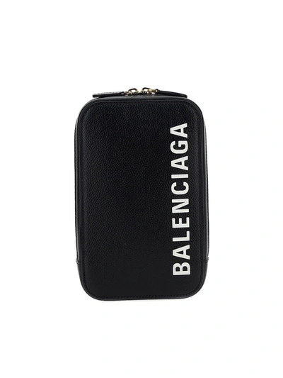Balenciaga Black Leather Phone Case