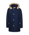 Woolrich Arctic Parka With Detachable Fur In Melton Blue