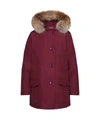 Woolrich Arctic Parka Detachable Fur In Deep Wine