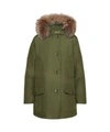 Woolrich Arctic Parka Detachable Fur In Dark Green