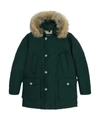Woolrich Arctic Parka With Detachable Fur In Dark Holly Green
