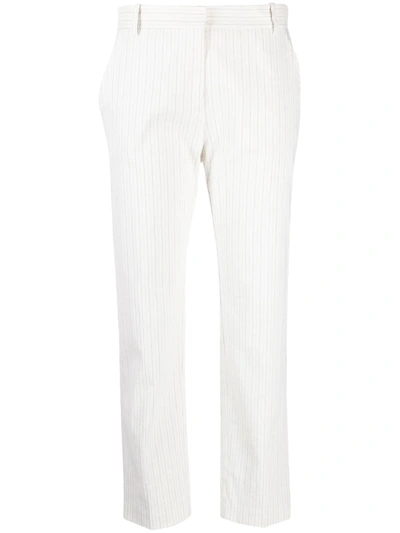 Pinko Tailored Trousers Belt Loops And Pockets In White