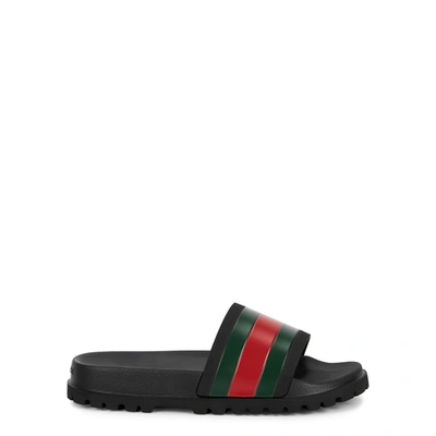 Gucci Signature Web Slide Sandals For Men In Multi