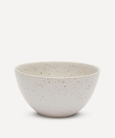 Soho Home Roc Speckled Stoneware Cereal Bowl In White