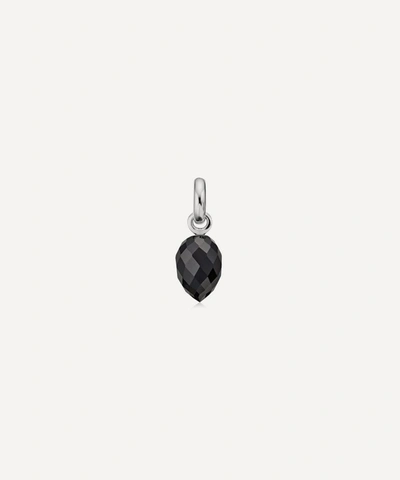 Monica Vinader Silver Fiji Bud Black Onyx Pendant Charm