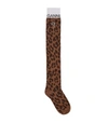 GANNI GANNI LEOPARD PRINT SOCKS,16267246