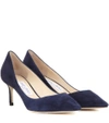 Jimmy Choo Romy 60 Navy Mid-heel Pumps In Blue