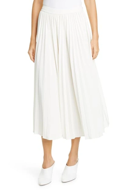 Co Essentials Pleated Midi Skirt In Ivory