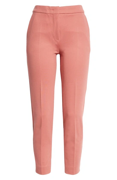 Max Mara Pegno Viscose Jersey Ankle Pants In Rosa