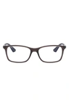 Ray Ban 54mm Optical Glasses In Transparent Grey/ Clear