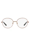 Tory Burch 51mm Round Optical Glasses In Satin Bronze