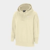 Nike White Fleece Sportswear Club Hoodie In Coconut Milk/white