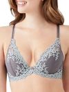 Wacoal Embrace Lace Plunge T-shirt Bra In Satellite,hush Grey