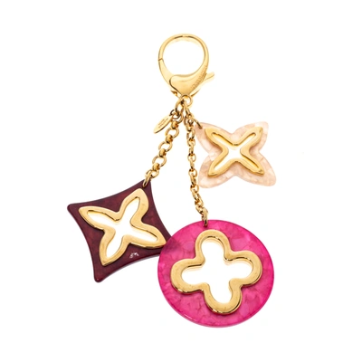 Pre-owned Louis Vuitton Insolence Multicolor Resin Gold Tone Bag Charm