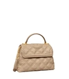 Tory Burch Fleming Soft Top-handle Satchel In Gray Heron