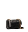 Tory Burch Small Fleming Convertible Shoulder Bag In Black