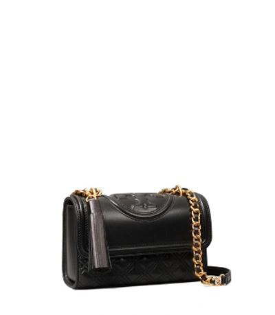 Tory Burch Small Fleming Convertible Shoulder Bag In Black