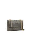 Tory Burch Fleming Convertible Shoulder Bag In Overcast