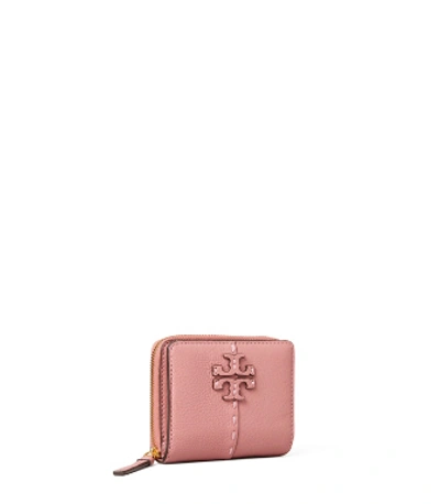 Tory Burch Mcgraw Bi-fold Wallet In Pink Magnolia