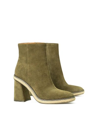 Tory Burch Platform Espadrilles Ankle Boots In Olive