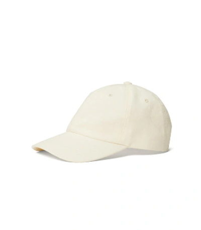 Tory Sport Tory Burch Logo Cap In Ivory Pearl