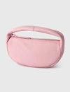 BY FAR CUSH PEONY GRAINED LEATHER SHOULDER BAG