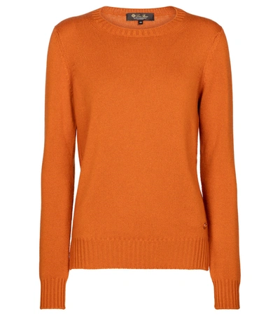 Loro Piana Parksville Cashmere Jumper In Orange