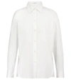 Vince Convertible Cotton Poplin Shirt In White