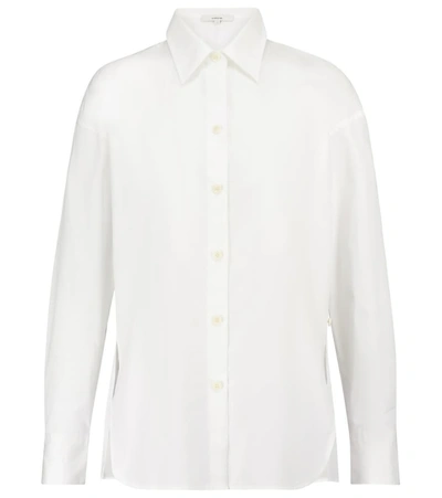 Vince Convertible Cotton Poplin Shirt In Beige