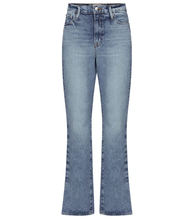 Frame Le Drew High-rise Straight-leg Jeans In Blue
