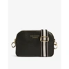 Ted Baker Amerrah Branded Strap Leather Crossbody Bag In Jet-black