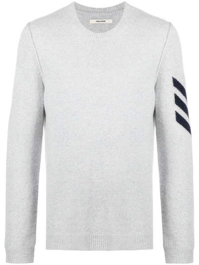 Zadig & Voltaire Kennedy Arrow Intarsia Knit Jumper In Grey