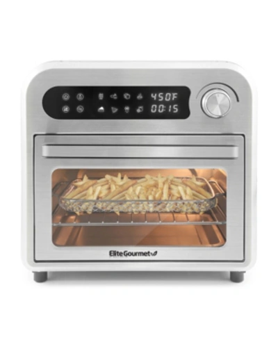 Elite Gourmet 10.5qt Air Fryer Convection Oven With Programmable Timer In Stainless Steel