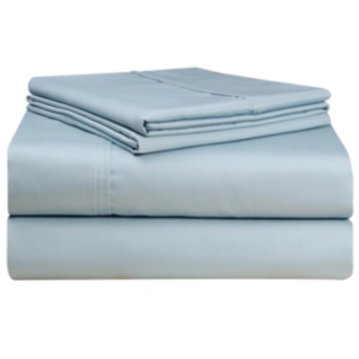 Pointehaven Solid Extra Deep 500 Thread Count Sateen 4-pc. Sheet Set, California King In Blue