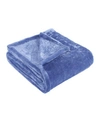 Superior Wrinkle Resistant Plush Fleece Throw Bedding In Aqua