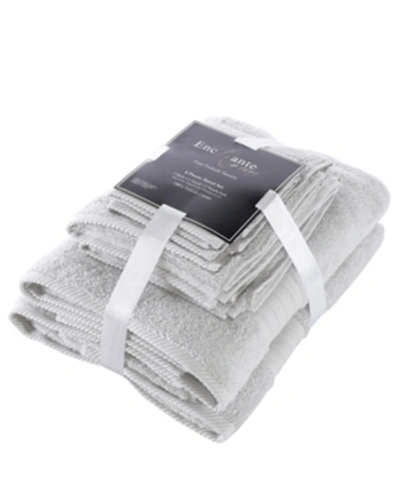 Enchante Home Bomonti Turkish Cotton Towel 6 Piece Set Bedding In Silver