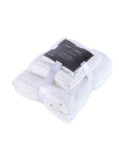 Enchante Home Bomonti Turkish Cotton Towel 6 Piece Set Bedding In White