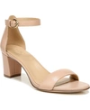 Naturalizer Vera Womens Ankle Strap Heel Sandals In Barely Nude