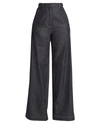 Rokh Women's High-rise Wide Leg Trouser Jeans In Indigo