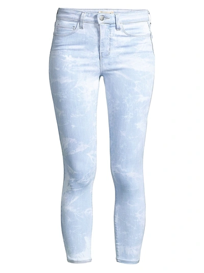 L Agence Women's Margot High-rise Crop Skinny Tie Dye Jeans In Abyss