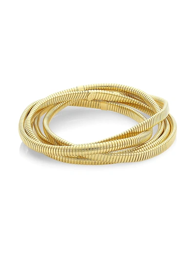 Alberto Milani Women's Via Bagutta 18k Yellow Gold 5-row Tubogas Small Flex Wrap Bracelet