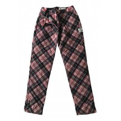 Pre-owned Moncler Trousers In Red