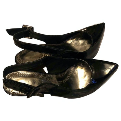 Pre-owned Allsaints Patent Leather Heels In Black