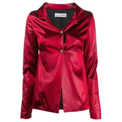 Pre-owned Dolce & Gabbana Red Synthetic Jacket