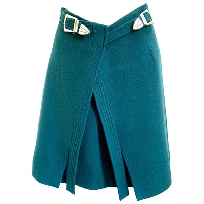 Pre-owned Marios Schwab Wool Mini Skirt In Blue