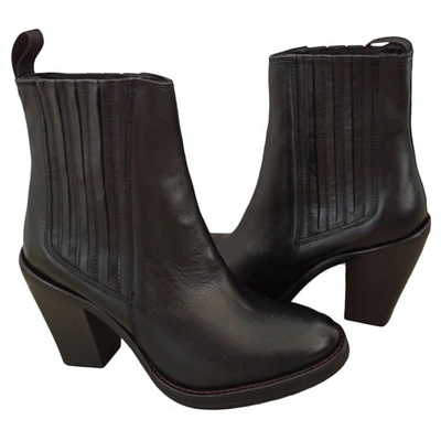 Pre-owned Paul Smith Leather Ankle Boots In Black