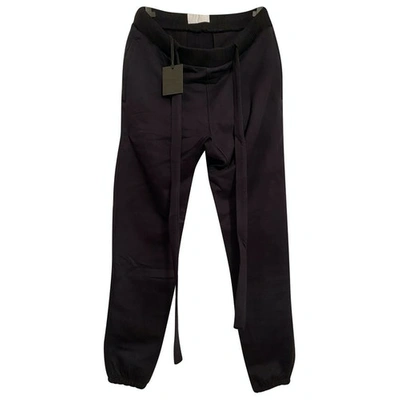 Pre-owned Ermenegildo Zegna Black Cotton Trousers
